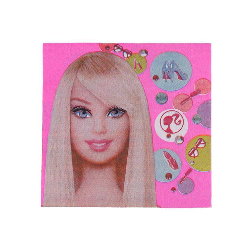 PINK BARBIE GIRL LUNCH NAPKINS, 20PCS