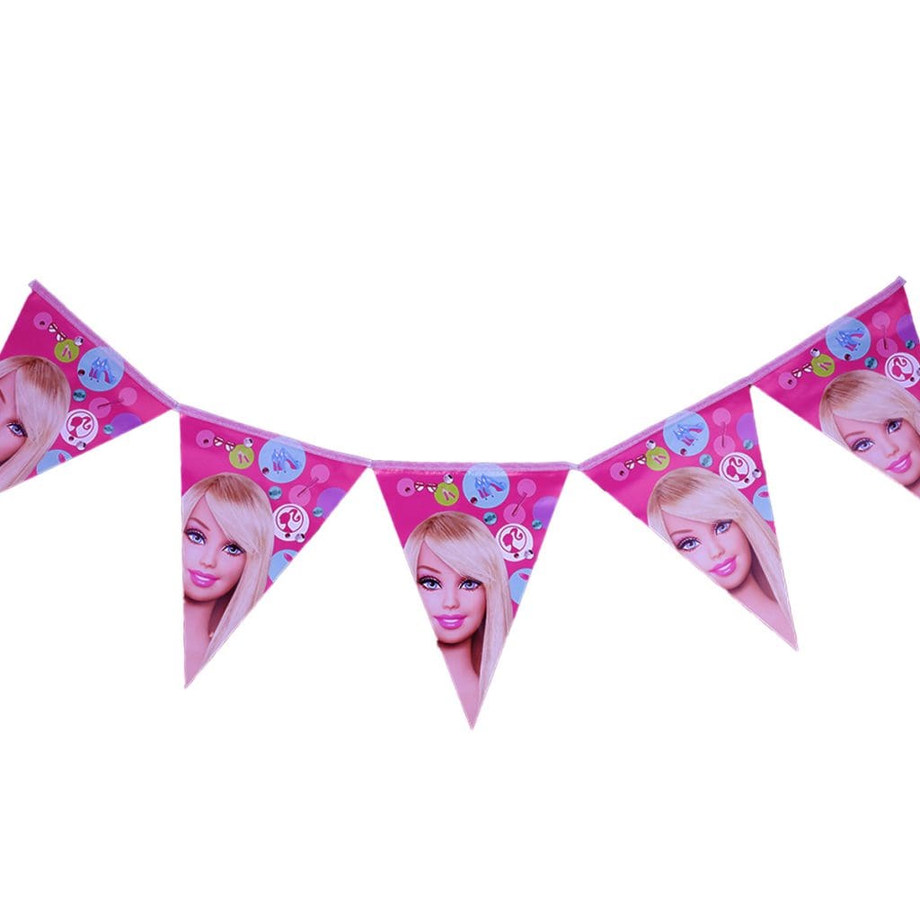 PINK BARBIE GIRL PENNANT BANNER