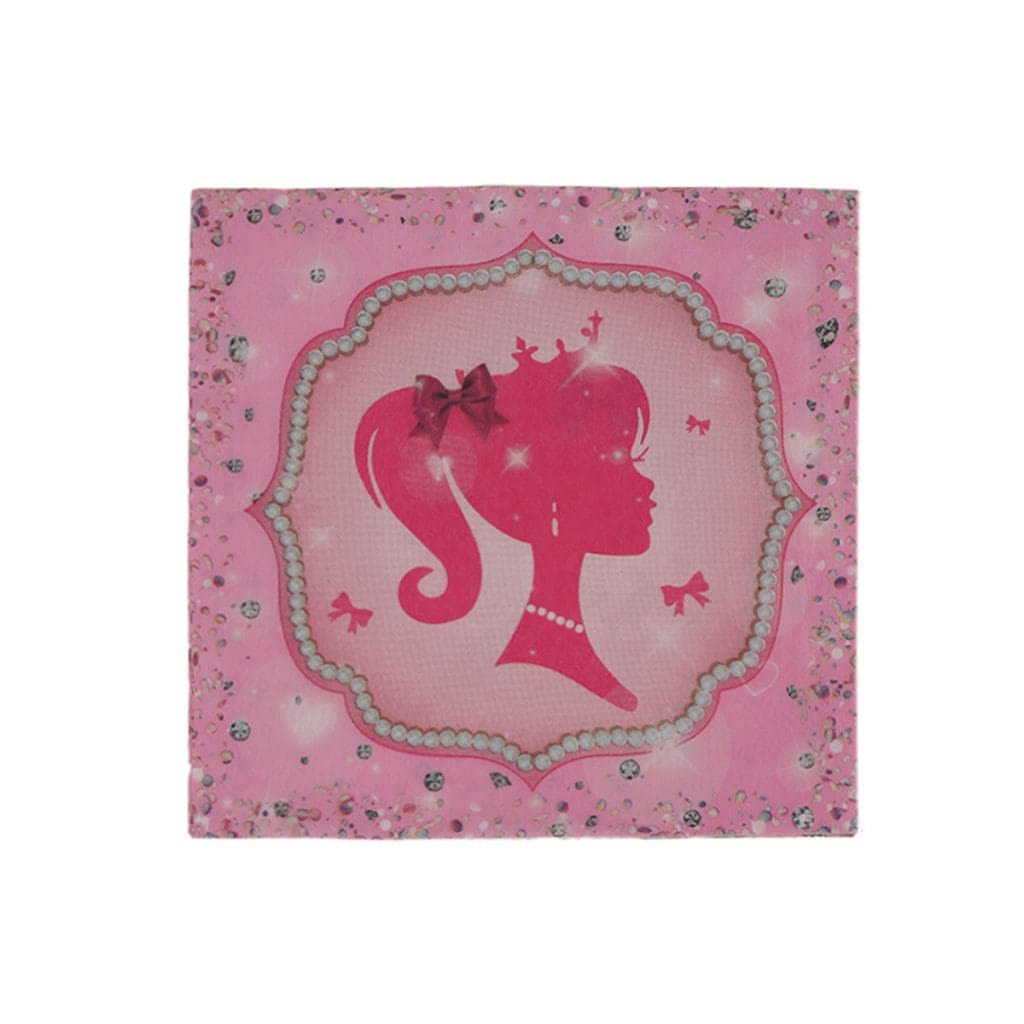 Pink Barbie Girl Lunch Napkins, 20PCS