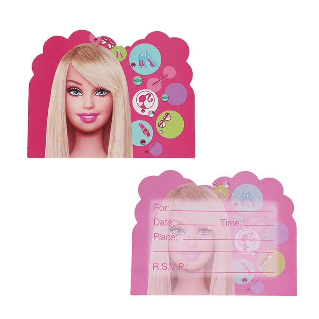 Barbie Girl Invitation Card