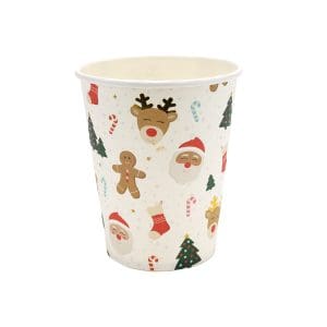 Happy xmas paper cups, 8pcs