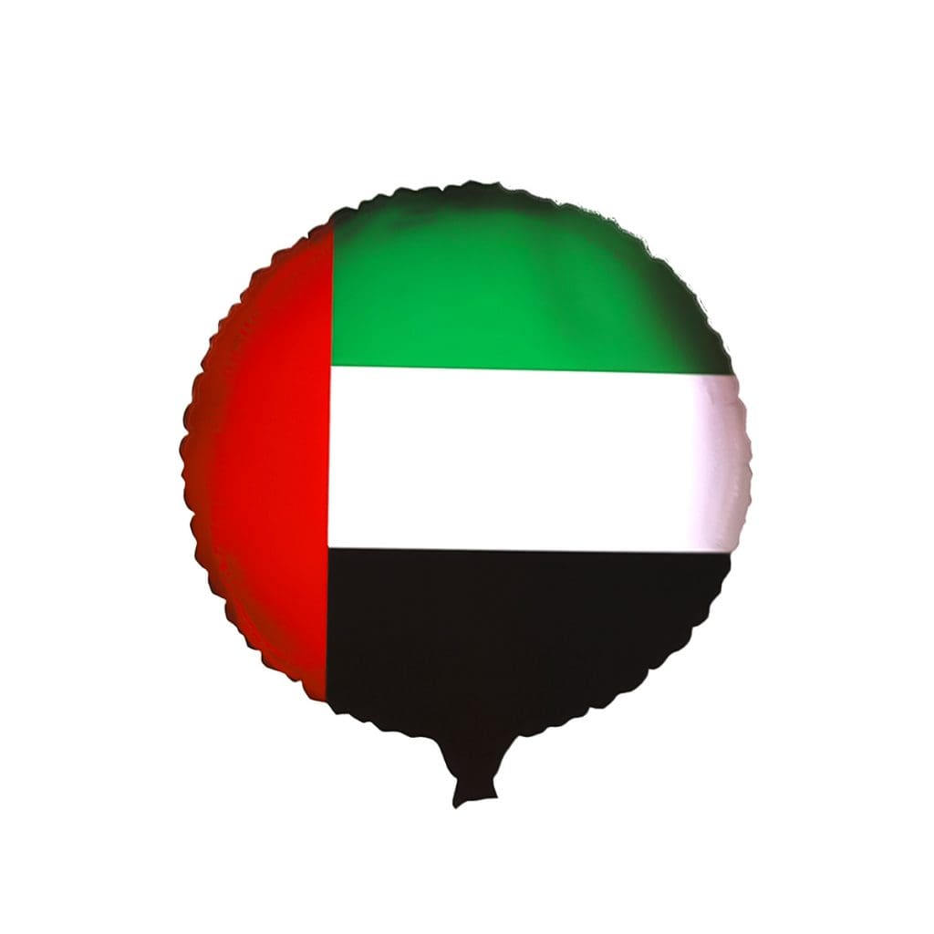 UAE Flag Round Foil Balloon - 24 inches