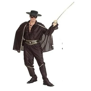 adult bandit costume black