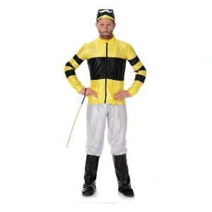 jockey black and yellow costume for halloween for adult