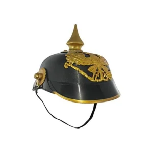 german plastic mask spiked with gold decoration