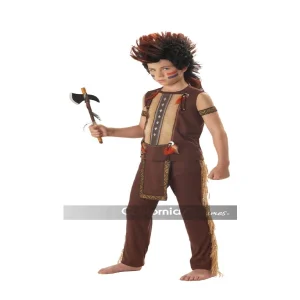 indian warrior brown costume for child