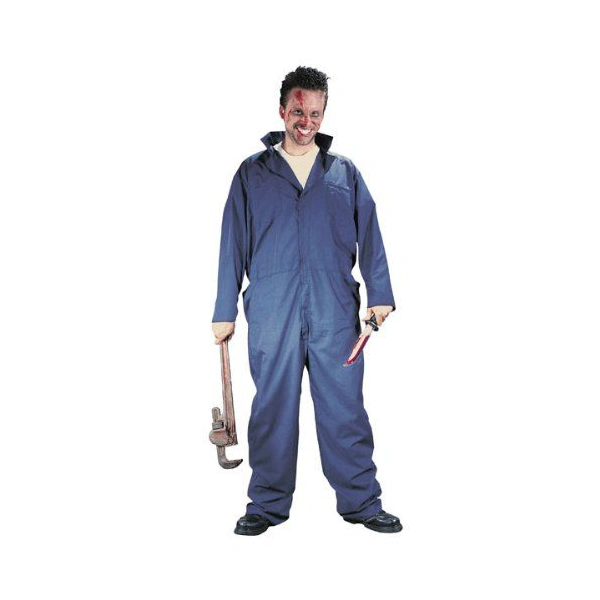 killer mechanic costume for adults in blue