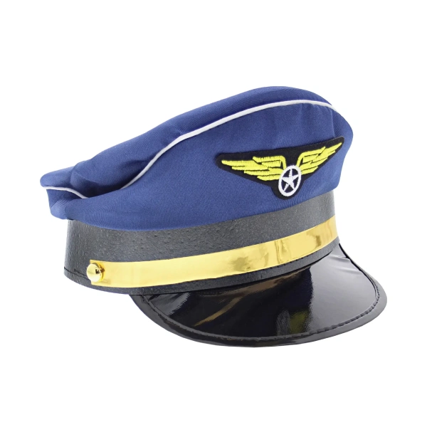 pilot hat in blue color