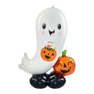 Standing ghost AirLoonz foil balloon for Halloween party decoration