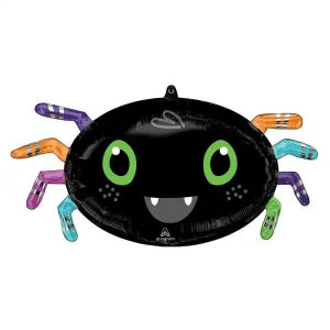 Standard shape Halloween balloon featuring a creepy spider design, ideal for festive Halloween decorations.