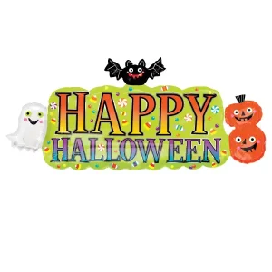 Happy Halloween banner supershape balloon for Halloween party decorations