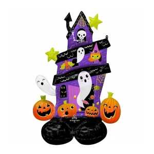 Self-standing haunted house AirLoonz balloon for Halloween party decoration