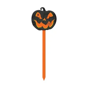 Jack O Lantern Yard Stake for outdoor Halloween and fall-themed decoration.