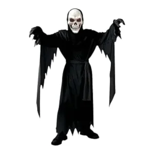 Mad Toys Grim Reaper Adult Halloween Costume with Hooded Robe and Belt for Roleplay and Theme Parties