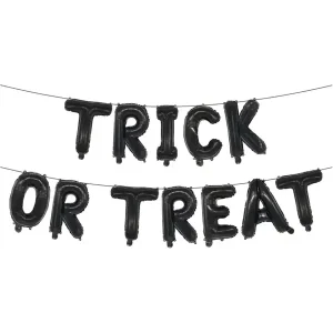 Trick or Treat foil balloon letter garland decoration for Halloween