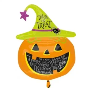 Witch hat pumpkin supershape Halloween balloon for party décor