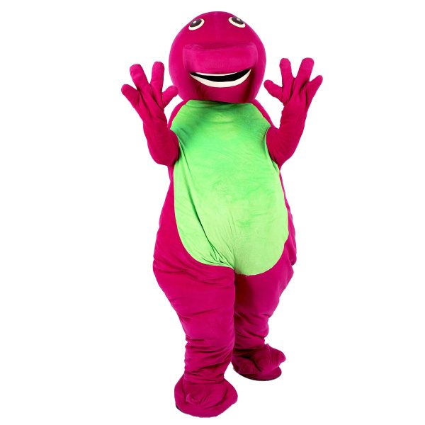 Barney Mascot Costume for hire in Dubai and UAE, perfect for events, parties, and promotions with a trained operator.