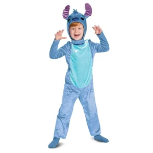 Child Disney Stitch Classic Costume in blue for kids under eight years old.