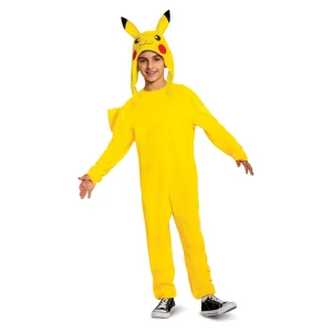 Disguise The Pokémon Child Pikachu Deluxe Costume in yellow for kids under eight years old.