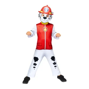 Official Nickelodeon Marshall Paw Patrol Costume for kids aged 3-6 years in black and red.